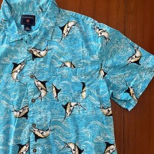Saddlebred XXL Marlin Print Shirt Beach Summer